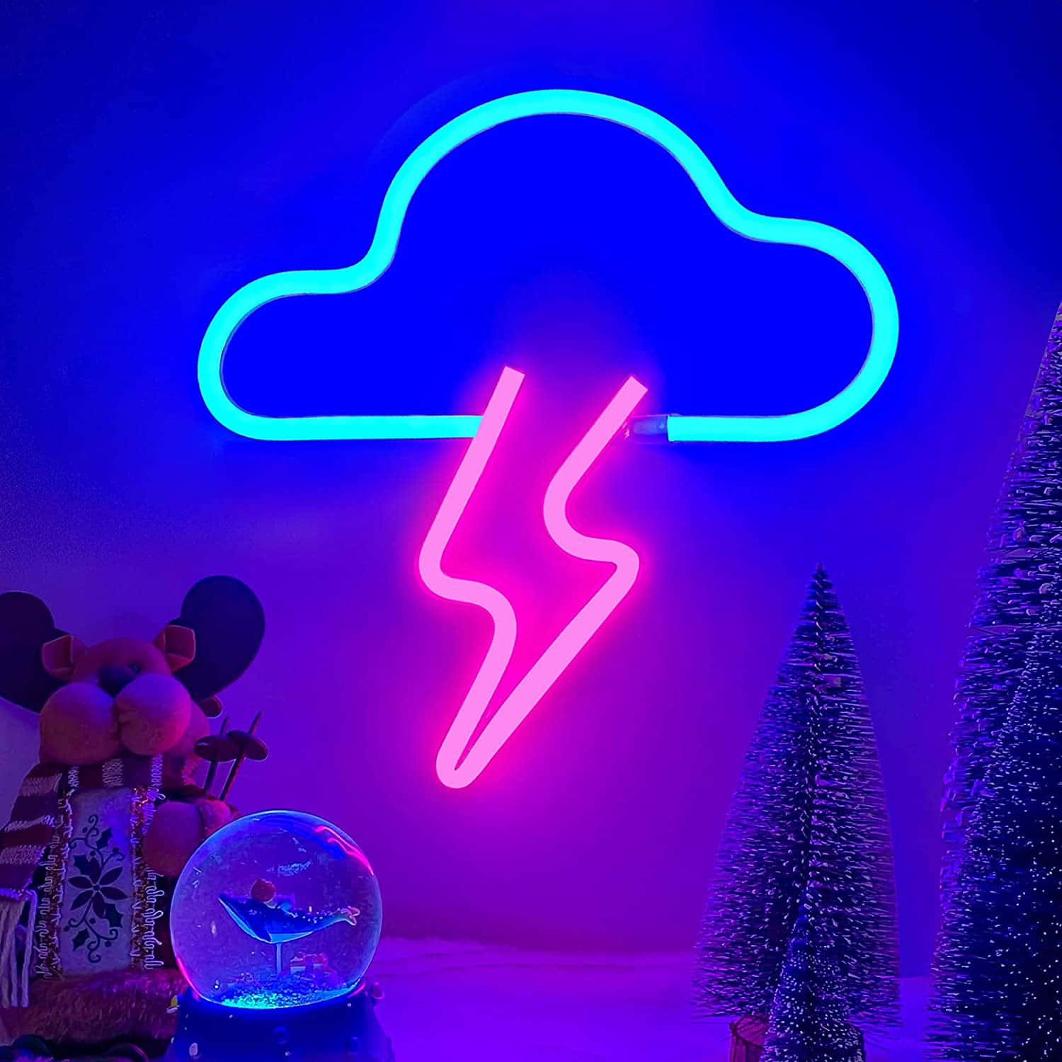 Neon Lightning Cloud Lightning Bolt Neon Sign