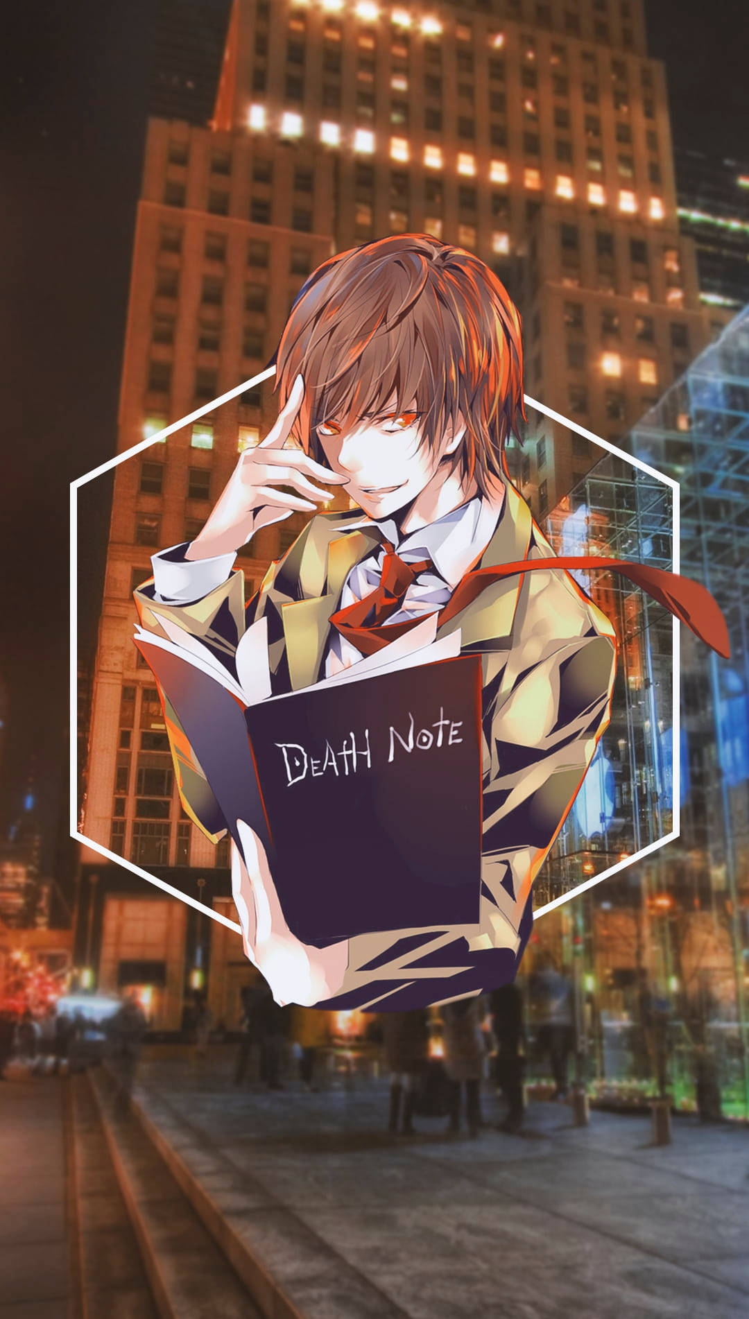 Light Yagami And City Death Note Phone Wallpaper