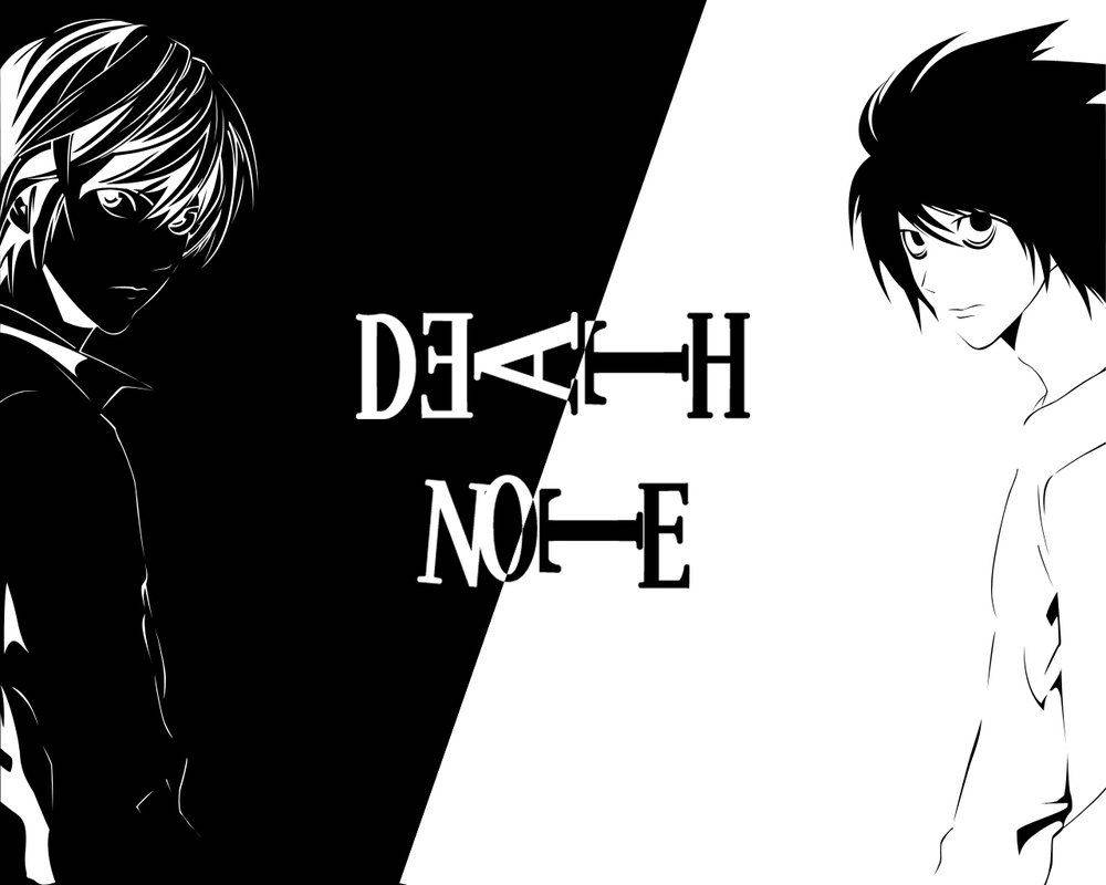 Light Yagami og L, to nemesiser, som ændrede Death Notes verden for evigt. Wallpaper
