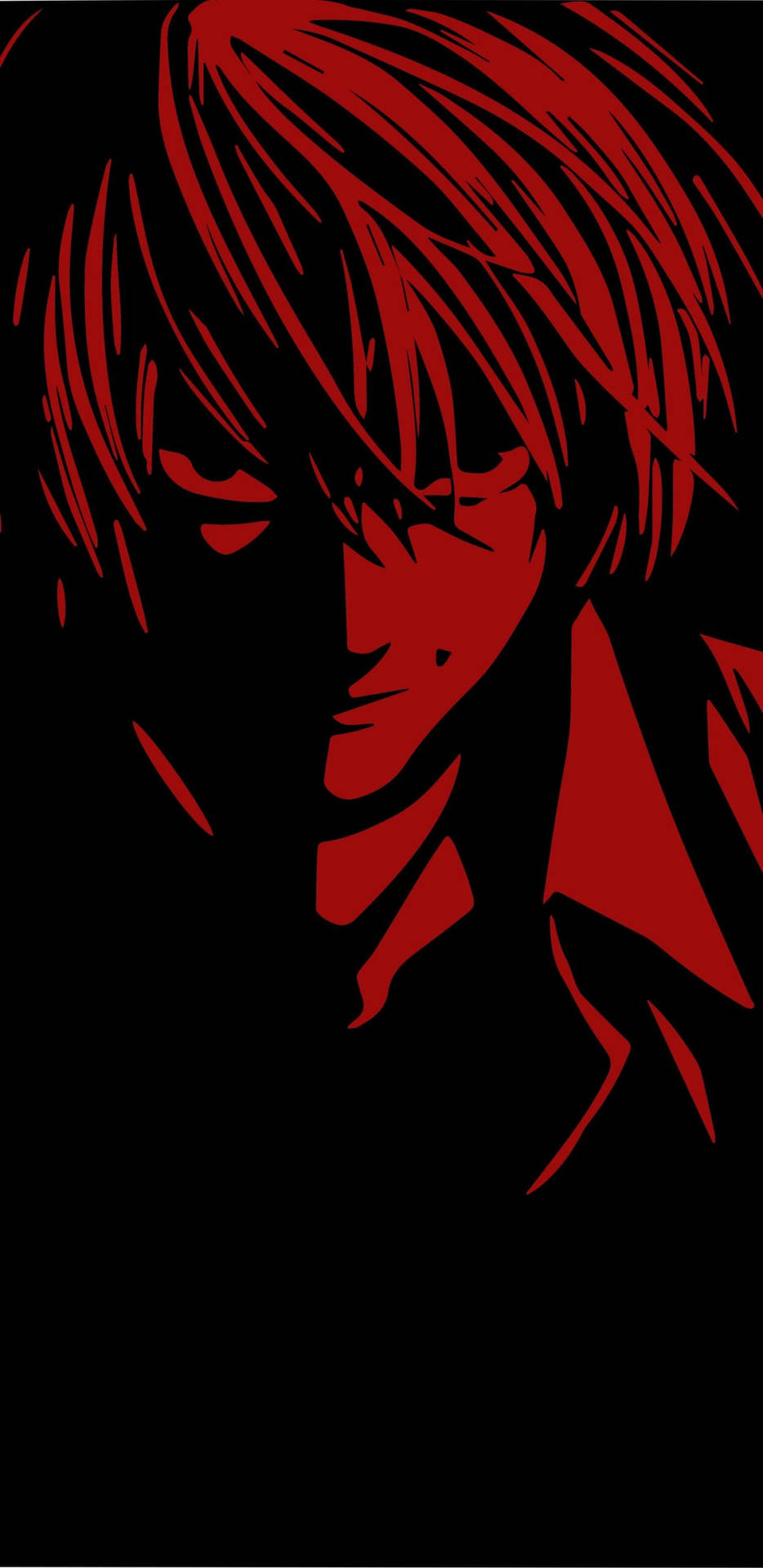 Lys Yagami i sort og rød Wallpaper