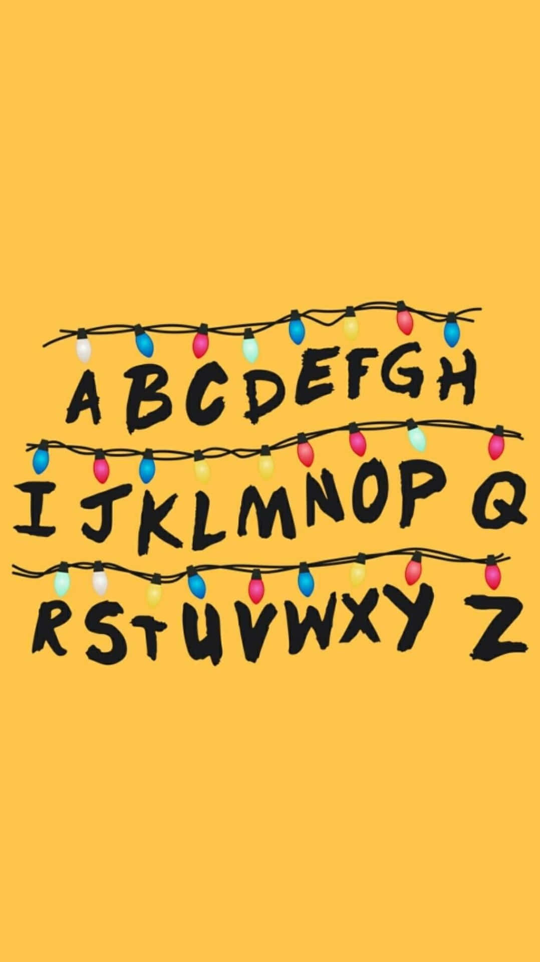 Alphabet Letters Light Yellow Wallpaper