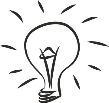 Lightbulb Icon Dark Background PNG