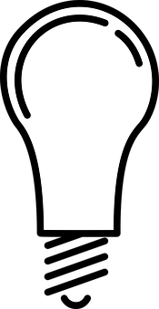 Lightbulb Icon Silhouette PNG