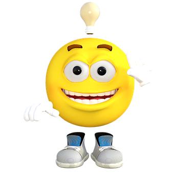 Lightbulb Idea Emoji Character PNG