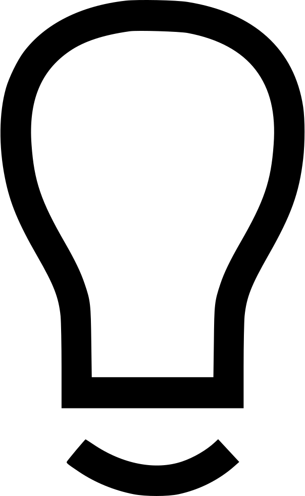 Lightbulb Outline Icon PNG