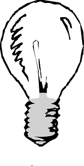 Lightbulb Silhouette Graphic PNG