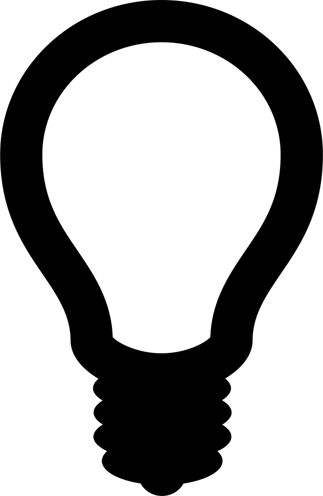 Lightbulb Silhouette Graphic SVG
