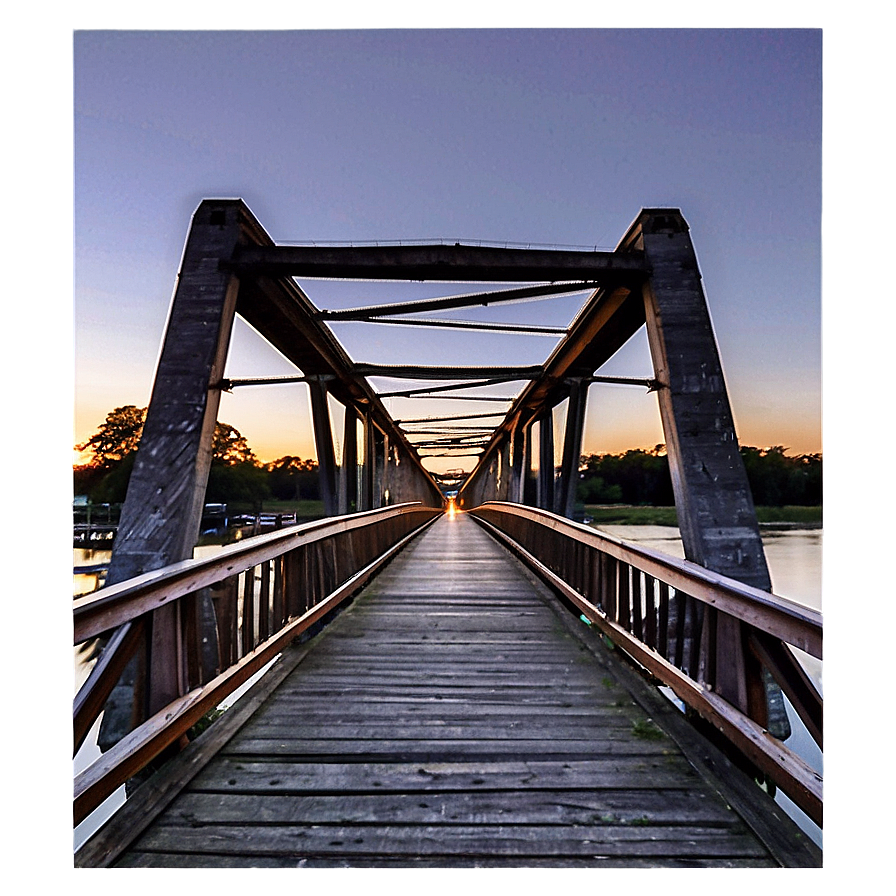 Lighted Bridge At Dusk Png Vgg PNG