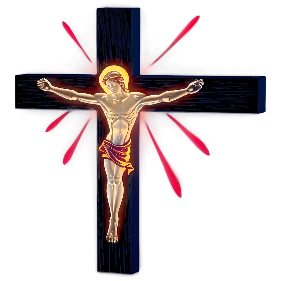 Lighted Catholic Cross Scene Png 64 PNG