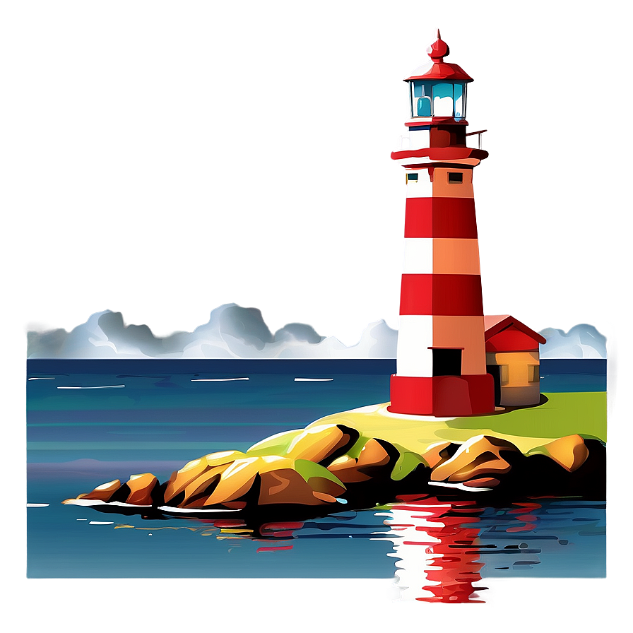 Lighthouse By The Sea Png Kyg38 PNG