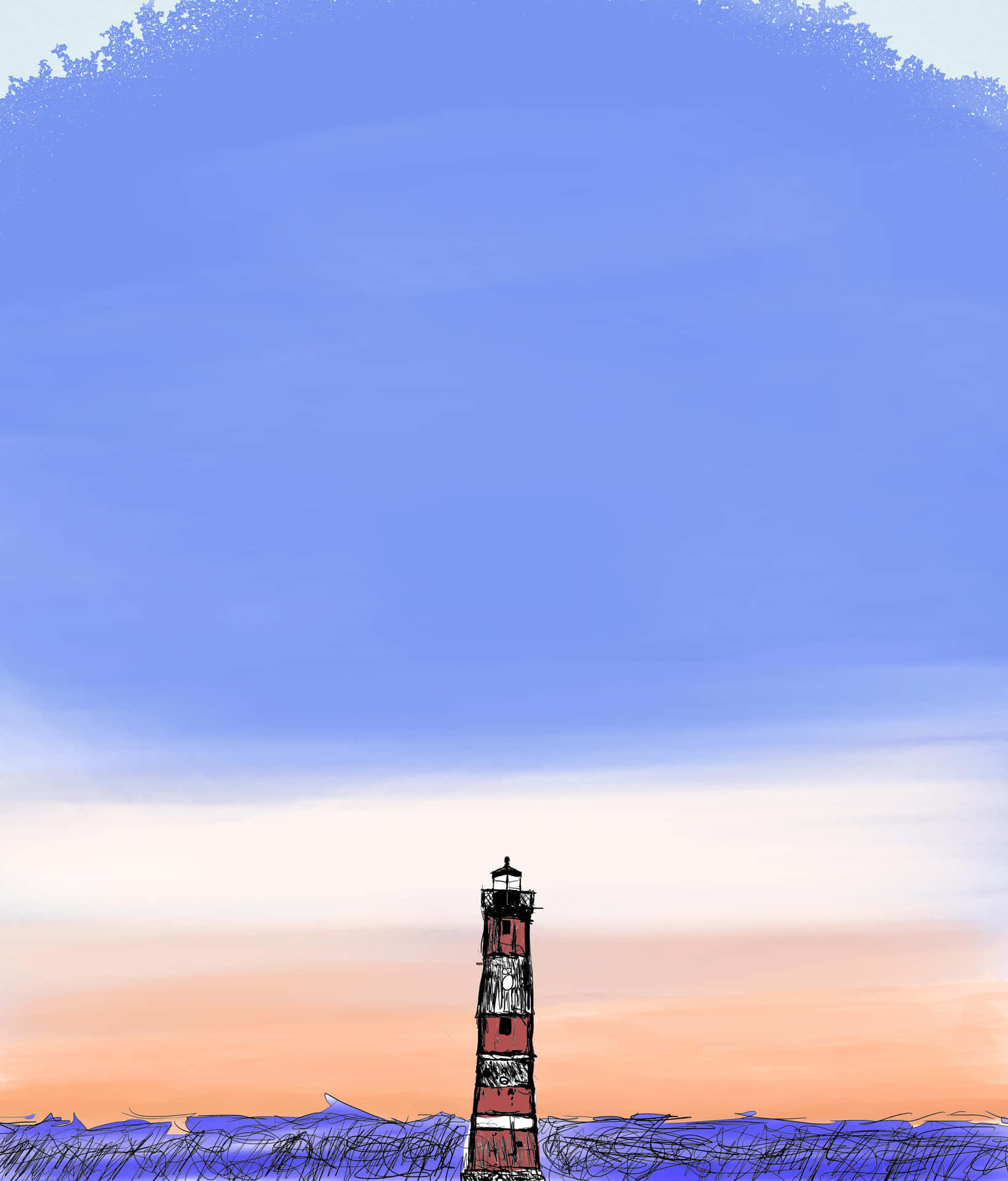 "Boating By a Lighthouse at Sunrise"