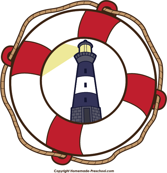 Lighthouse View Through Lifebuoy PNG