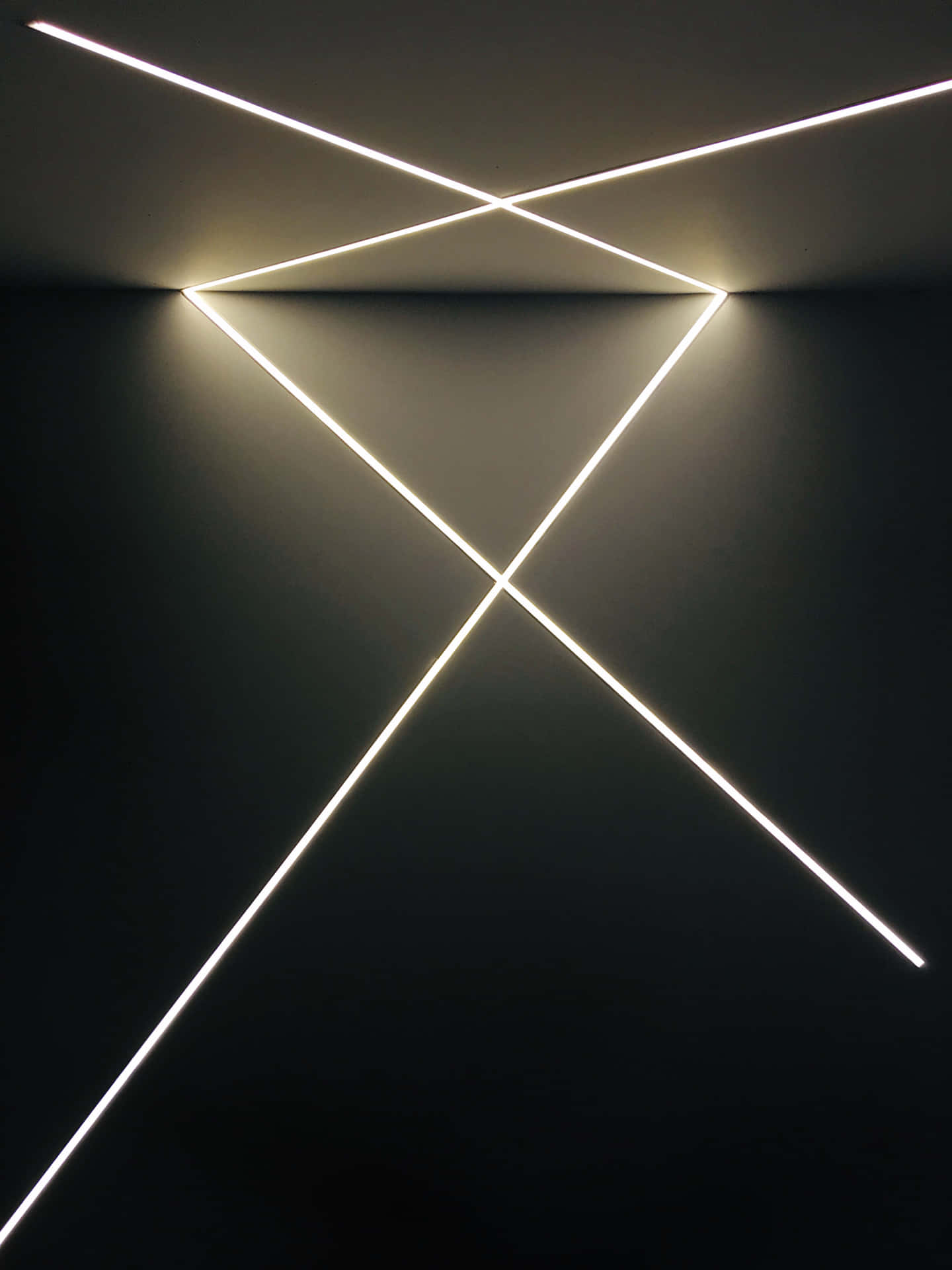 a light wall with two lines of light