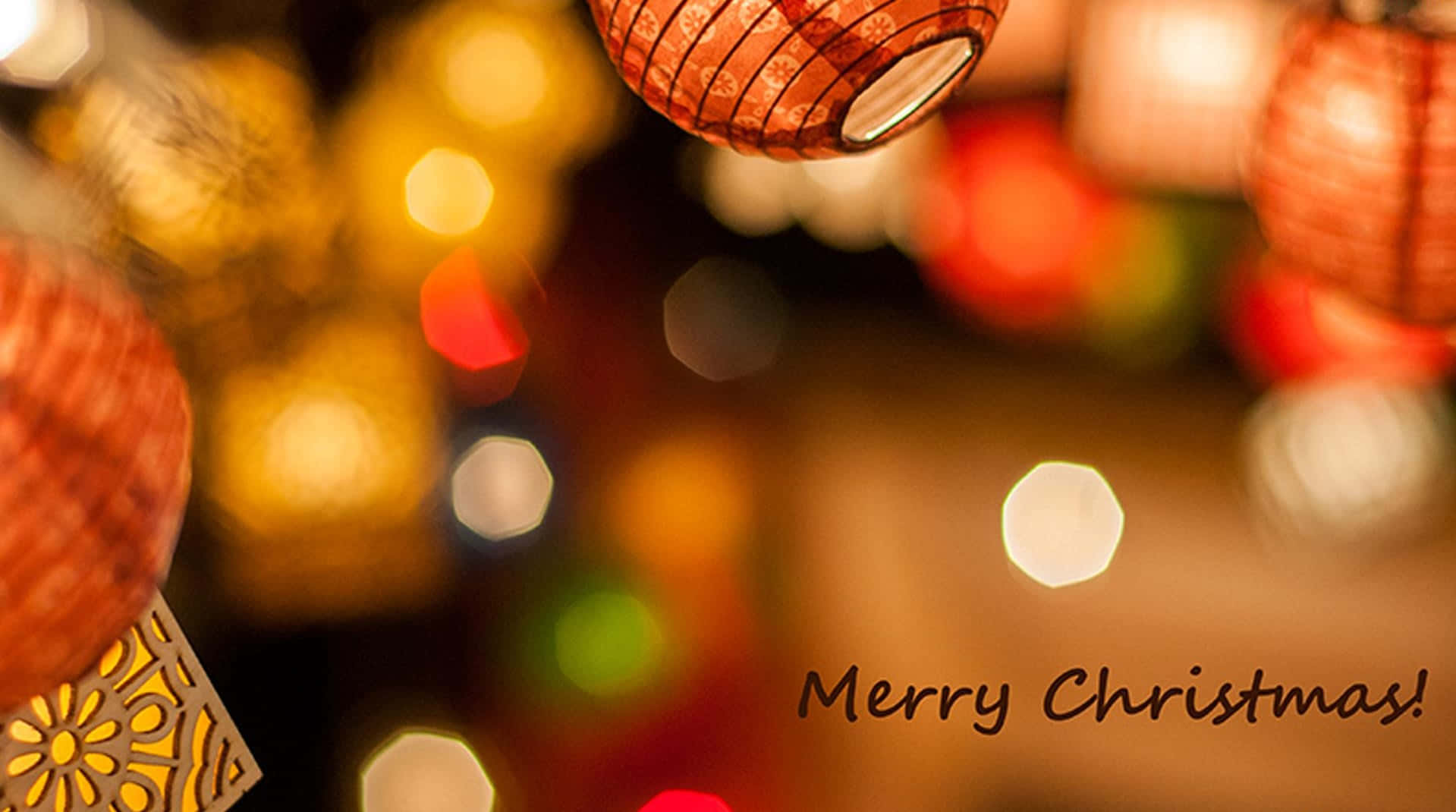 Glædelig jul hilsner med lanterner