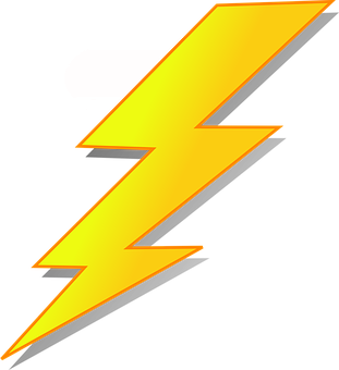 Lightning Bolt Icon Black Background PNG