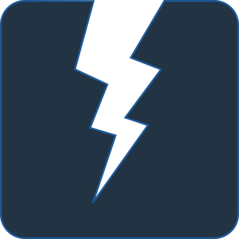 Lightning Bolt Icon Dark Background PNG