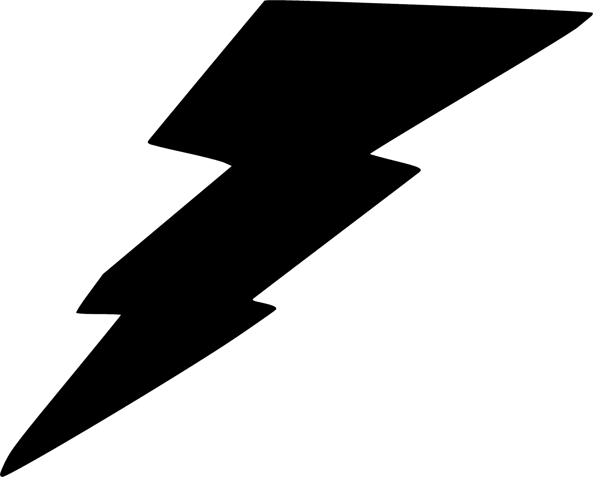 Lightning Bolt Silhouette Graphic PNG