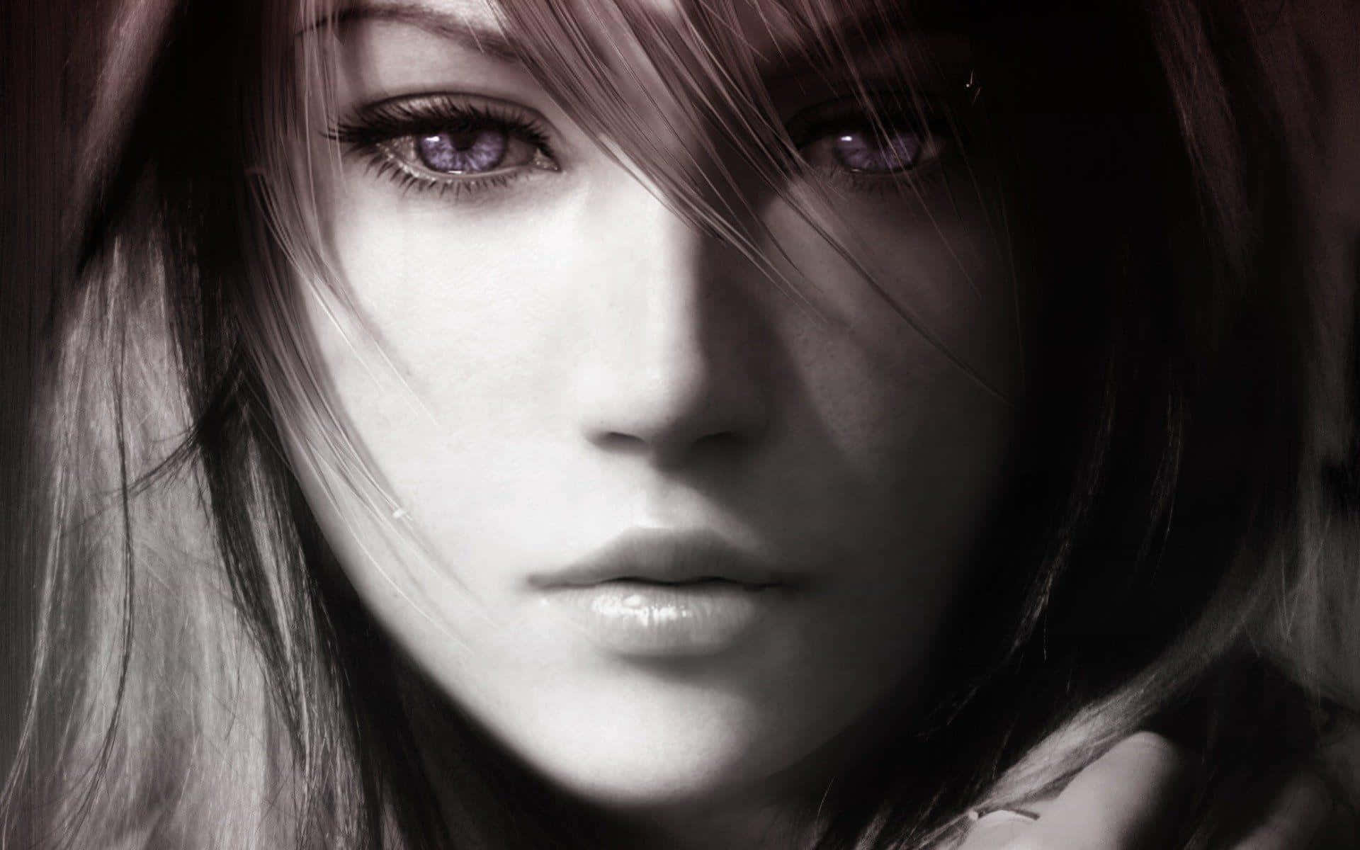 Lightning From Final Fantasy Game In Action Wallpaper