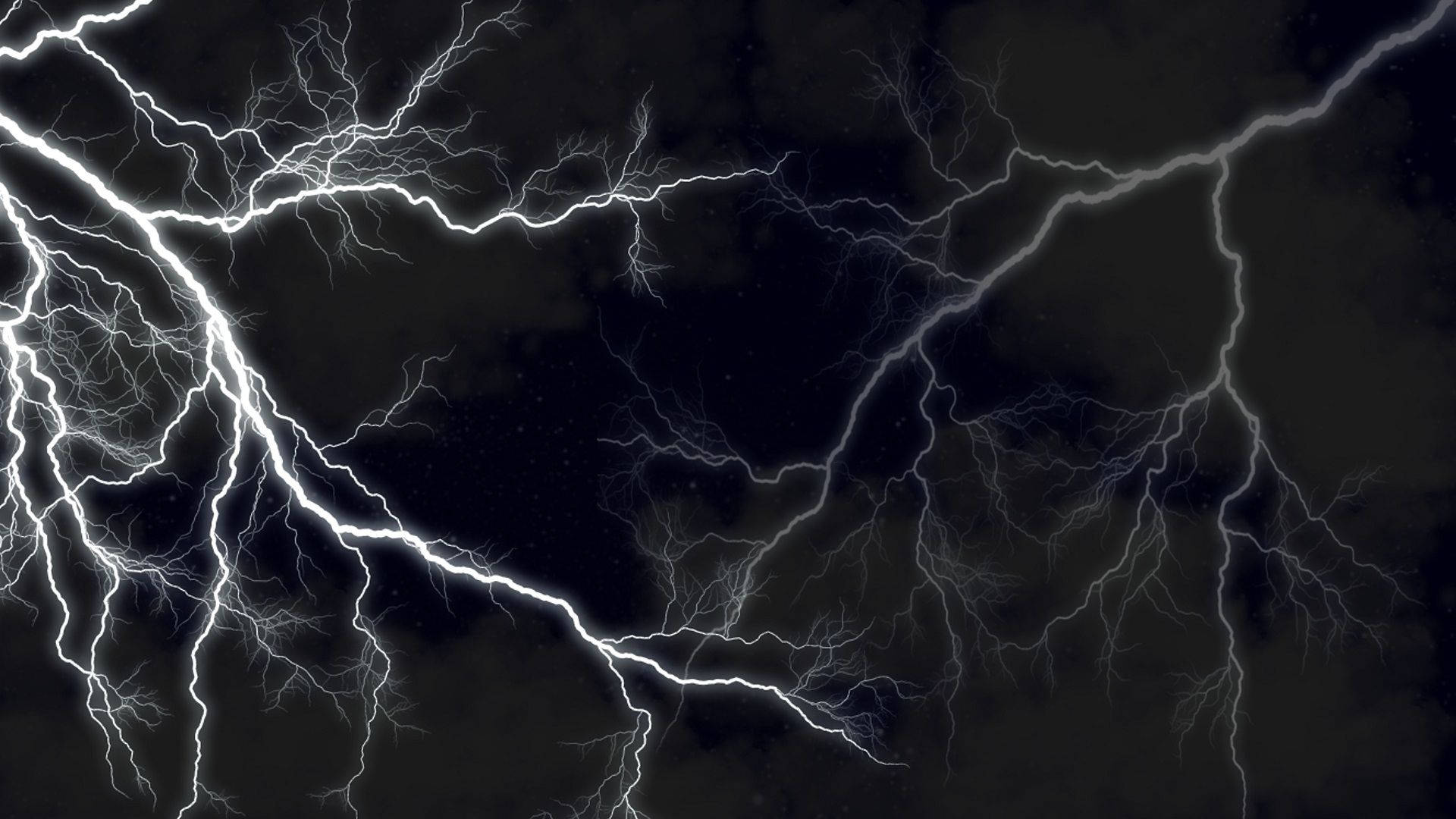 Contrasting Beauty - a bolt of lightning striking through the night sky Wallpaper