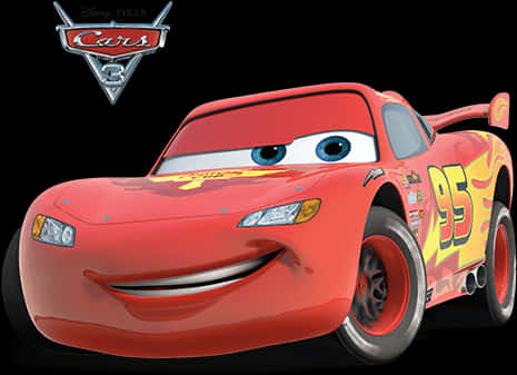 Lightning Mc Queen Smiling Cars Movie PNG