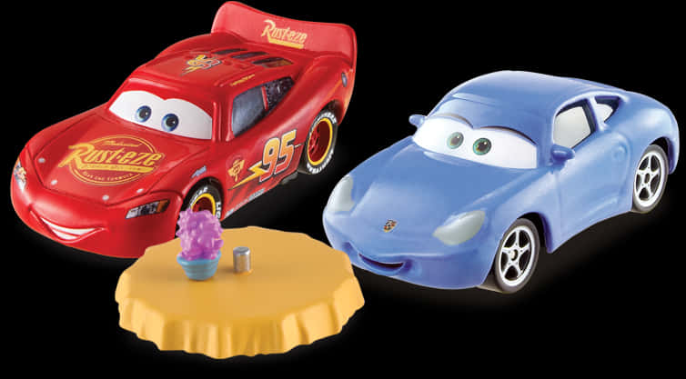 Lightning Mc Queenand Sally Carrera Toys PNG