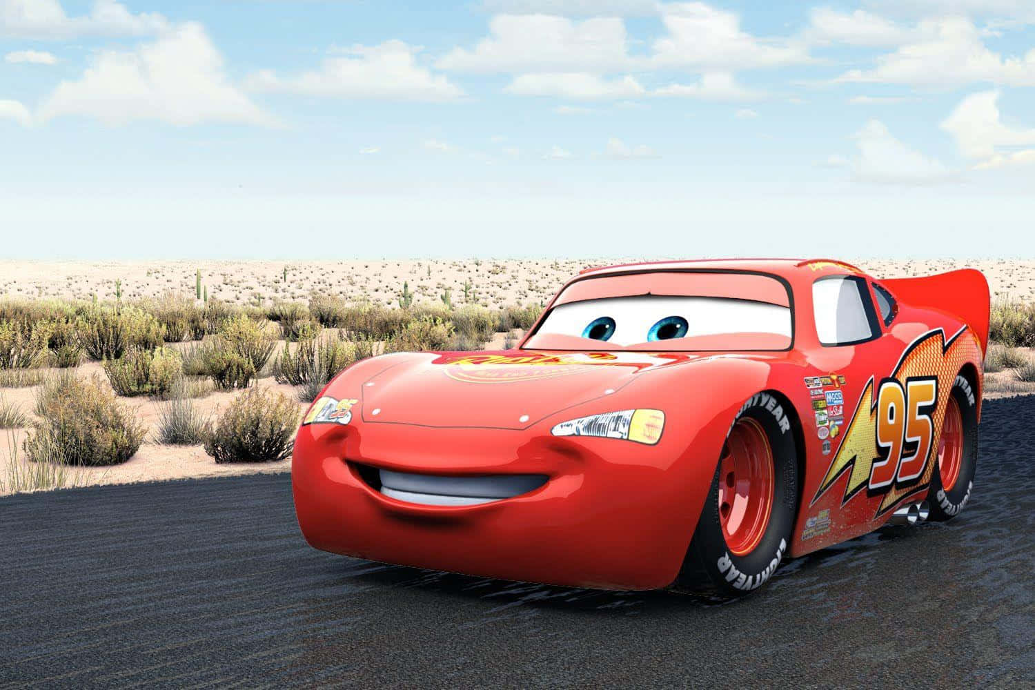 Lightning McQueen Racing Through the Scenic Route