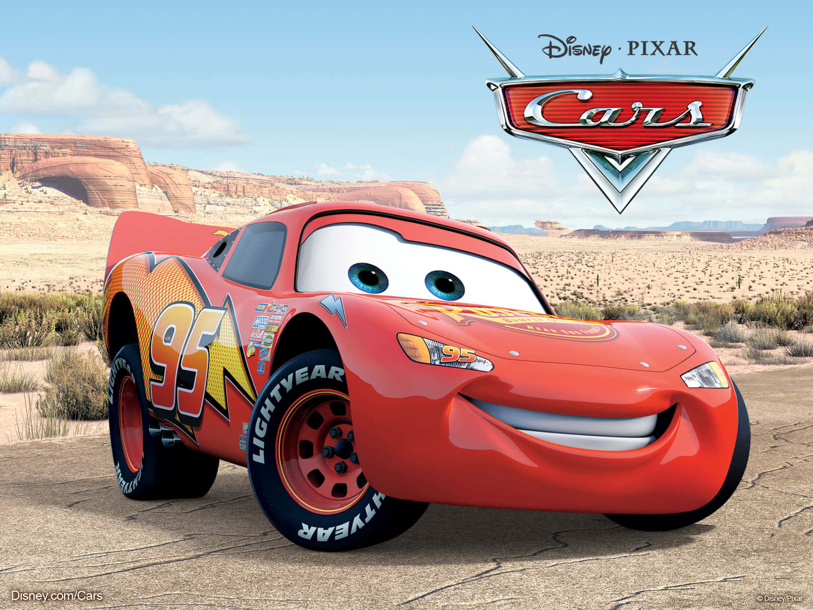 Caption: Lightning McQueen Ready for Action