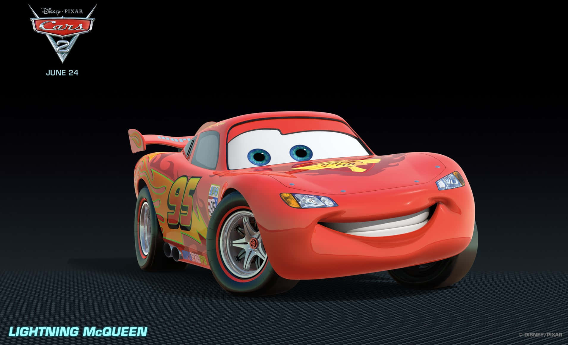 Lightning McQueen Racing Through the Track