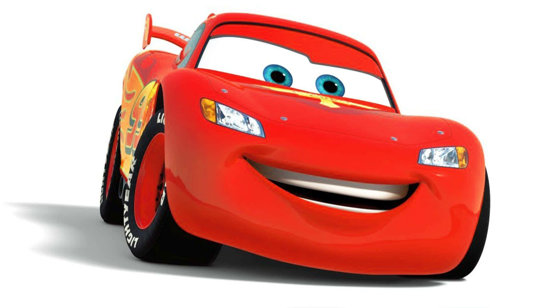 Lightning McQueen Speeding through the Race Track