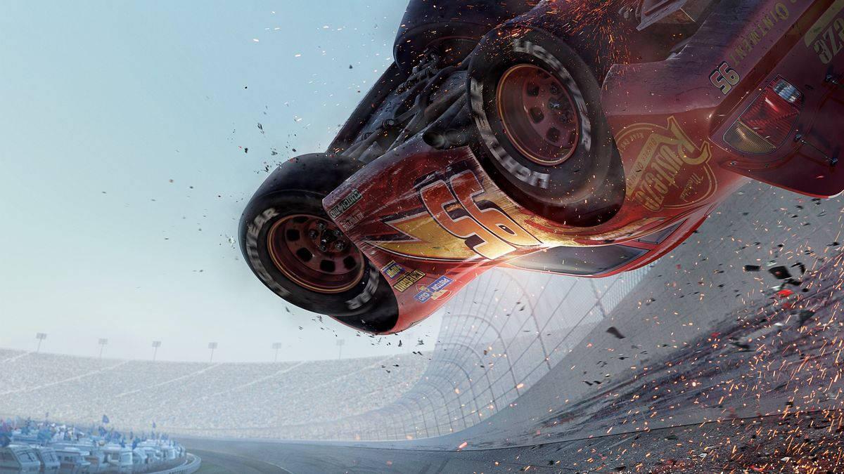 Lightning McQueen Upside Down Cars 3 Wallpaper