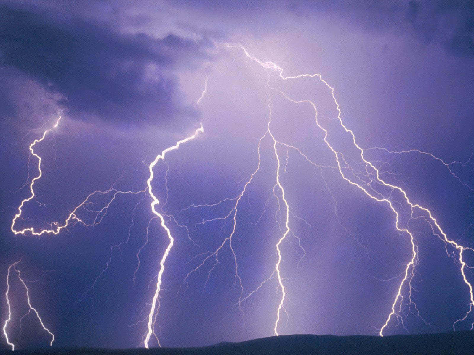 Image  Striking Purple Lightning