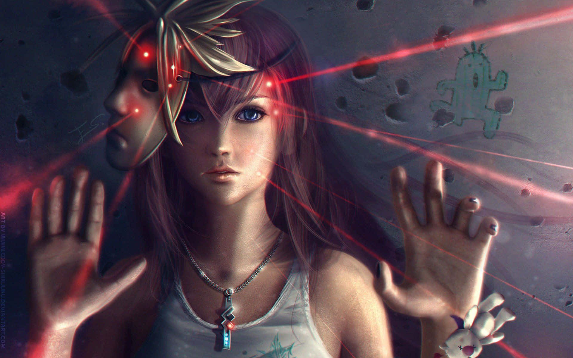 Lightning, Protagonist Of Final Fantasy Xiii, In The Heat Of Action Wallpaper