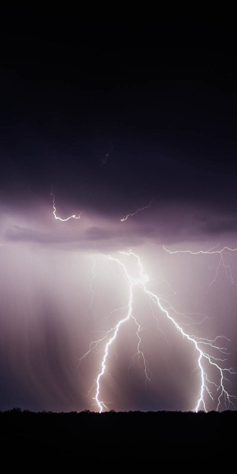 Lightning Storm Fills The Night Sky Wallpaper