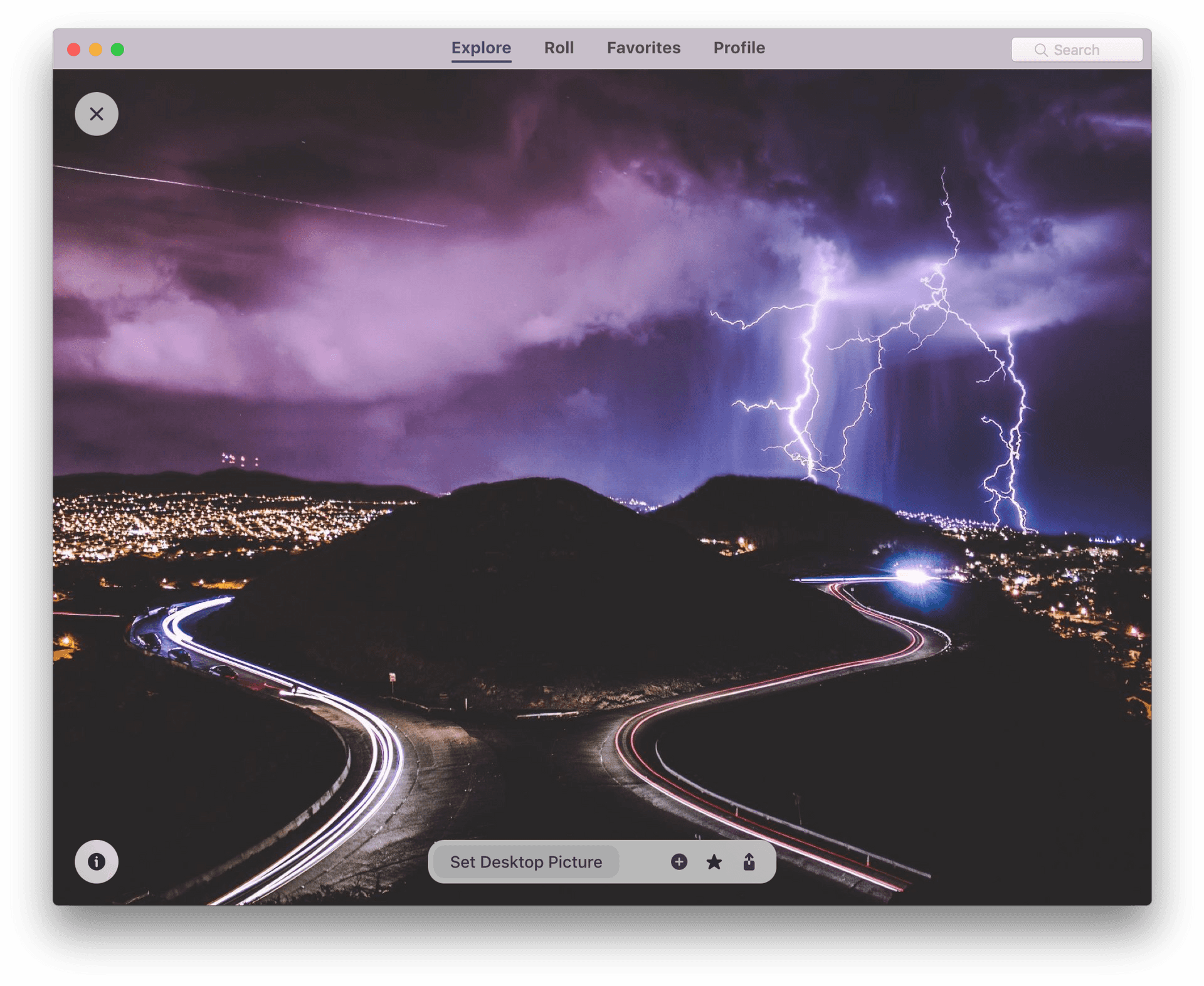 Lightning Strike Over Mountain Roads.jpg PNG