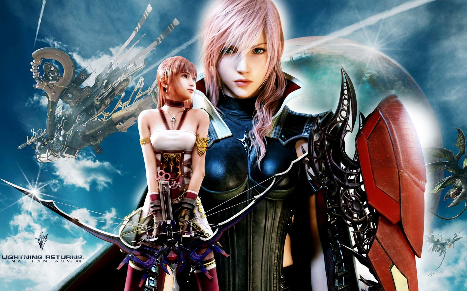 Lightning, The Fierce Protagonist From Final Fantasy Xiii Wallpaper