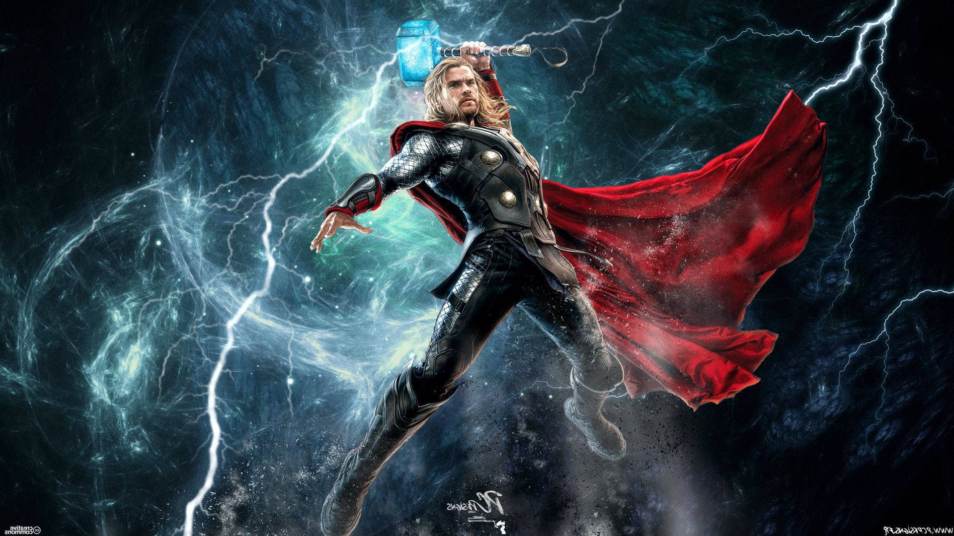 Download Lightning Thor Hammer Wallpaper 