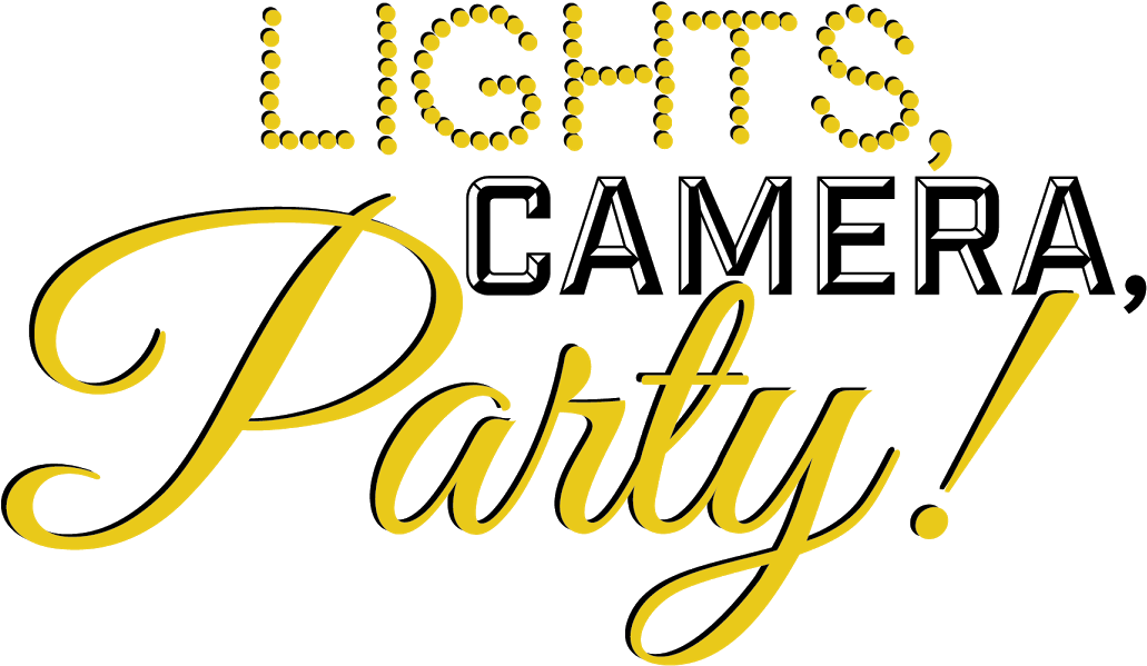 Lights Camera Party Event Graphic PNG