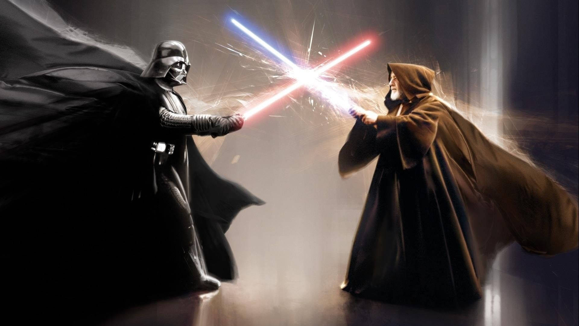 Batalhade Sabres De Luz Contos Dos Jedi. Papel de Parede