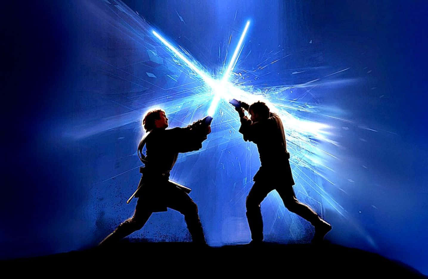 Jedi vs Sith in a Lightsaber Battle Wallpaper