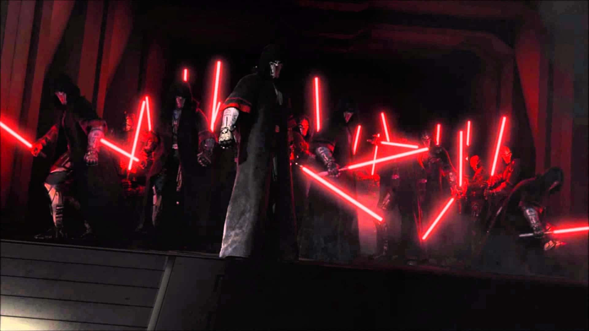 Engage in an Epic Lightsaber Duel Wallpaper