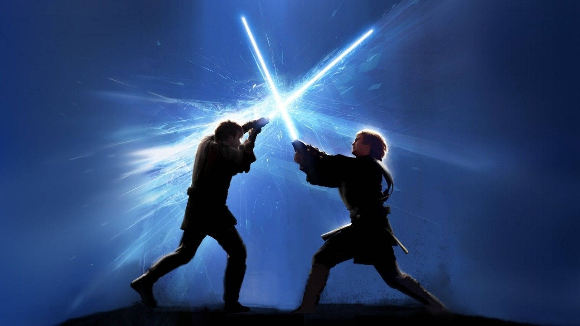 Lightsaber Duel Scene Tales Of The Jedi Wallpaper