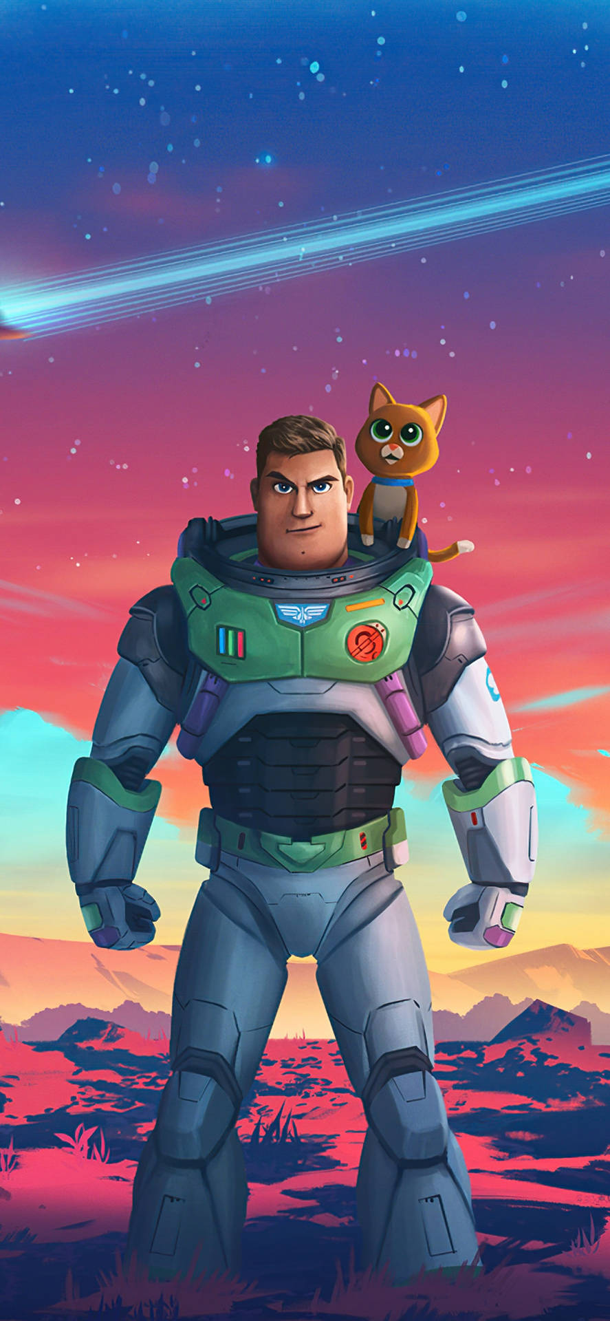 Lightyear And Sox In Outer Space Wallpaper
