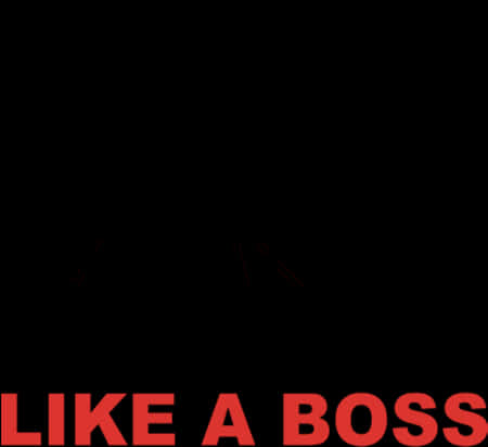 Like A Boss Text Graphic PNG