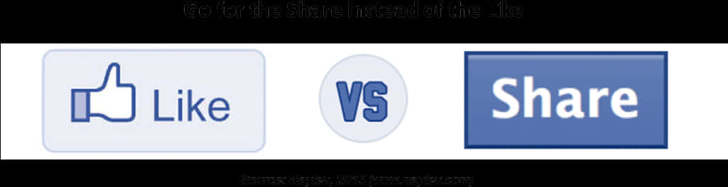 Like V S Share Buttons Comparison PNG