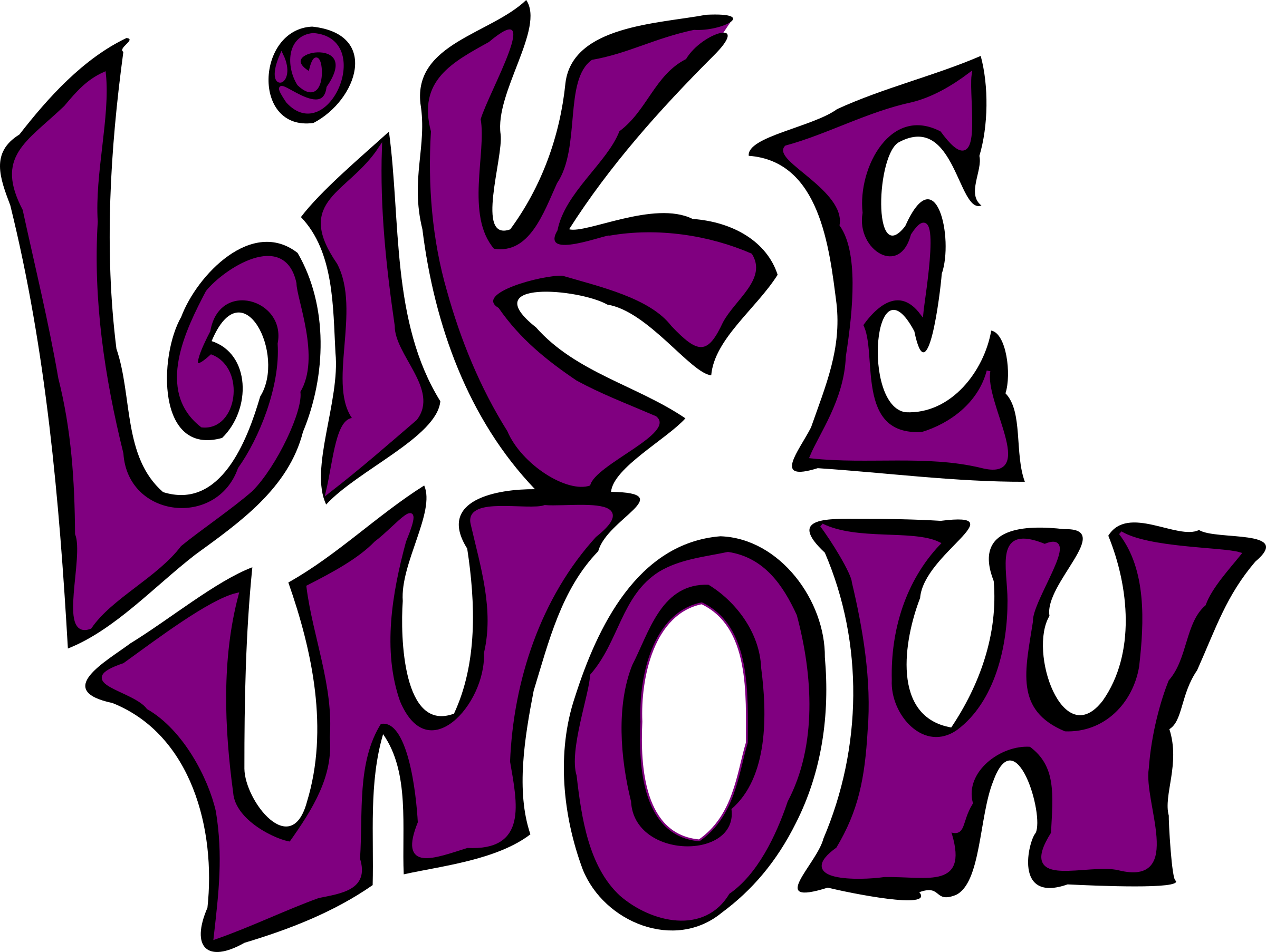 Like Wow Stylized Text PNG