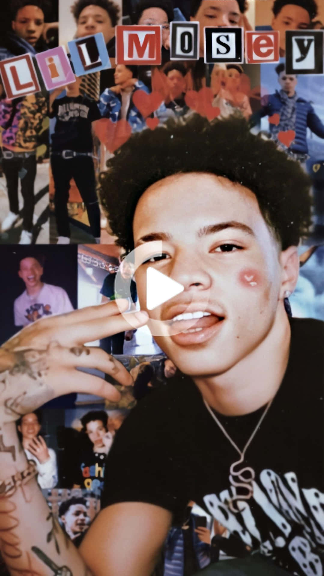 Lil Mosey radiates confidence in a multi-colored outfit Wallpaper