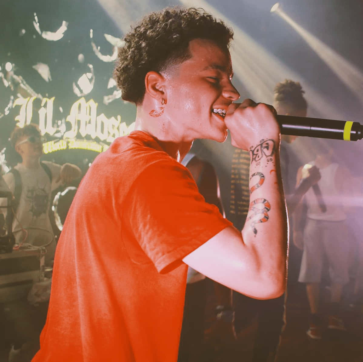 Sitting at the top of the rap game, the young star Lil Mosey Wallpaper