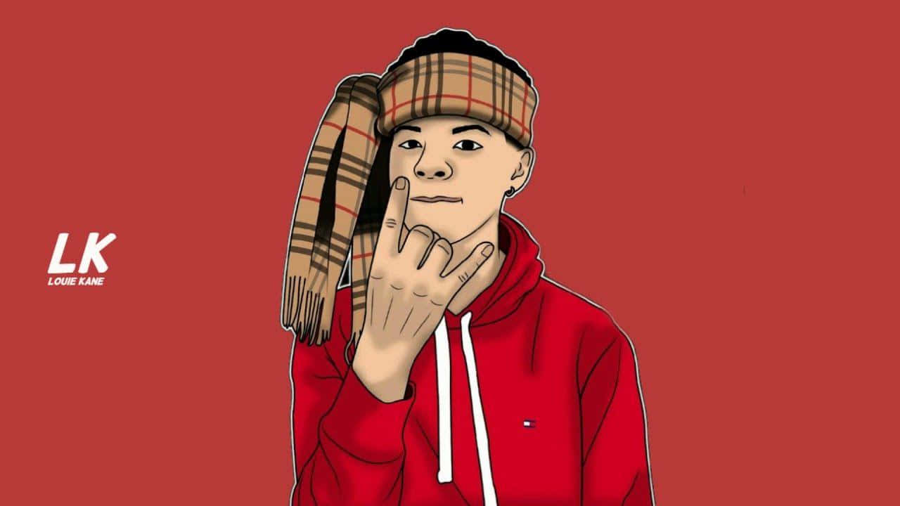 Lil Mosey taking the stage in his signature red&black look. Wallpaper