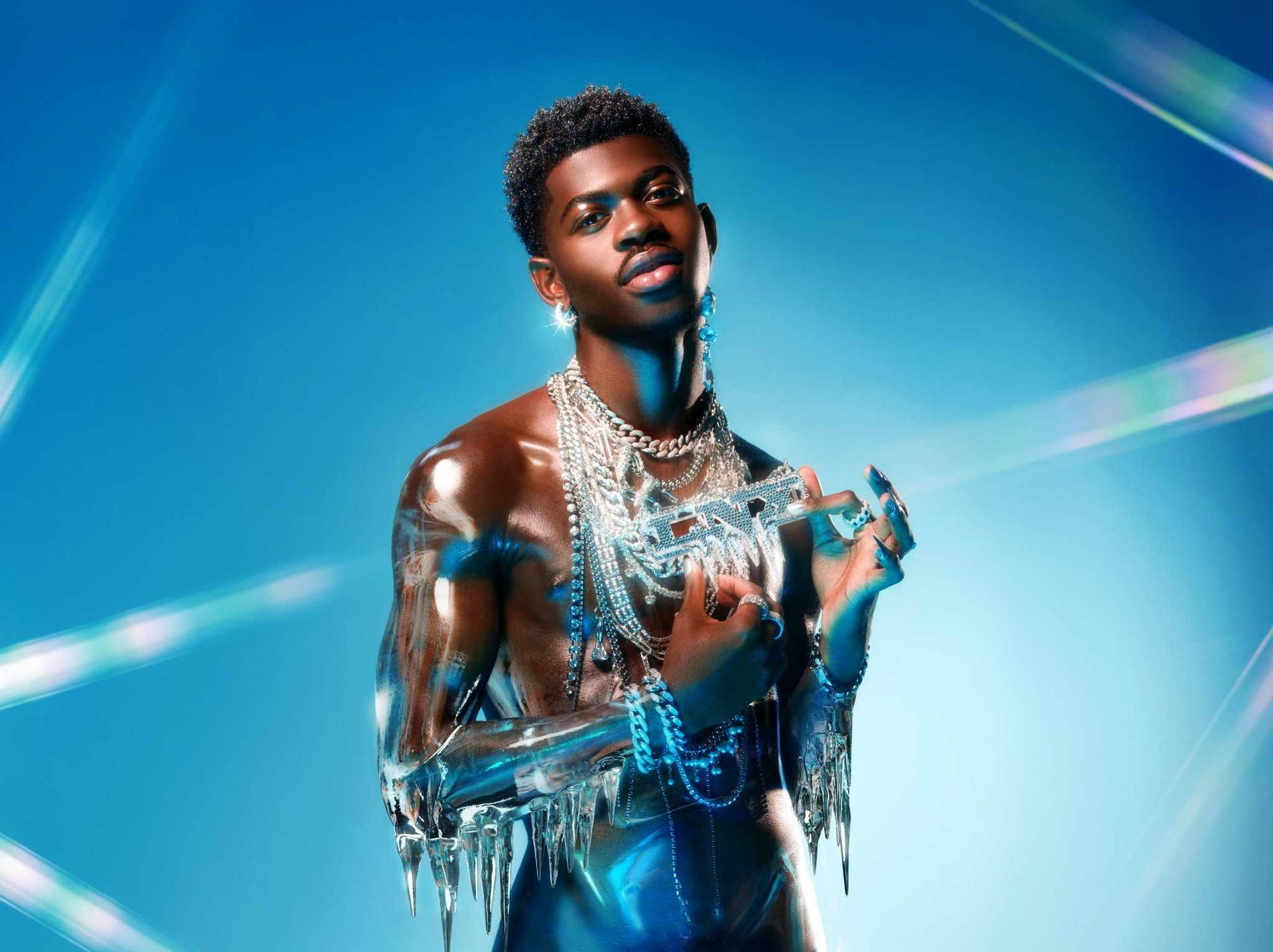 Lil Nas X Holiday Iceman Background