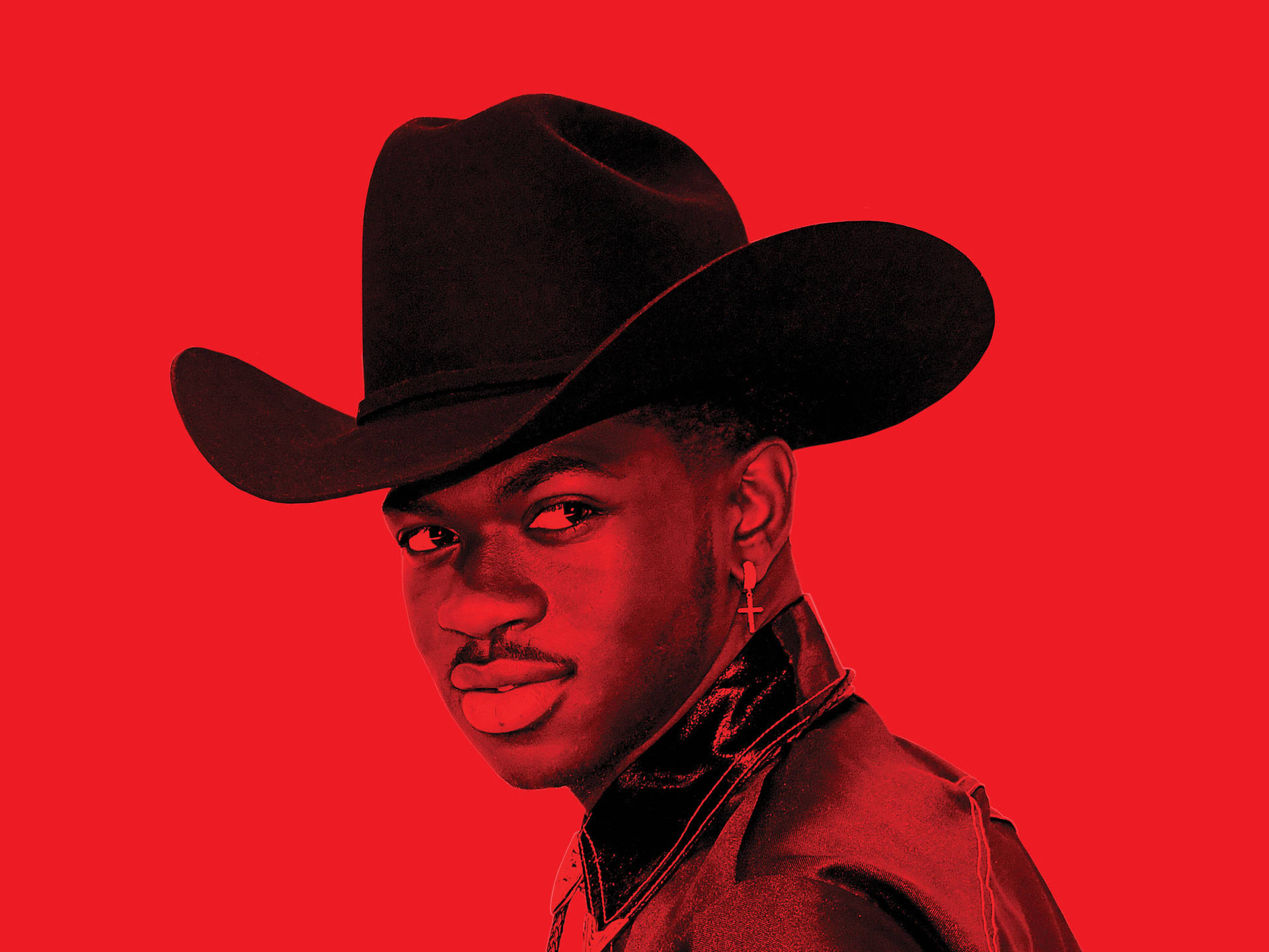 Lil Nas X Red Background Art Wallpaper
